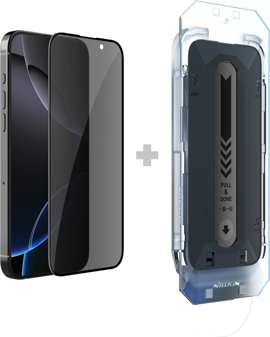 Nillkin Tvrzené Sklo 0.25mm Guardian 2.5D pro Apple iPhone 16 Pro Max Black (s aplikátorem)