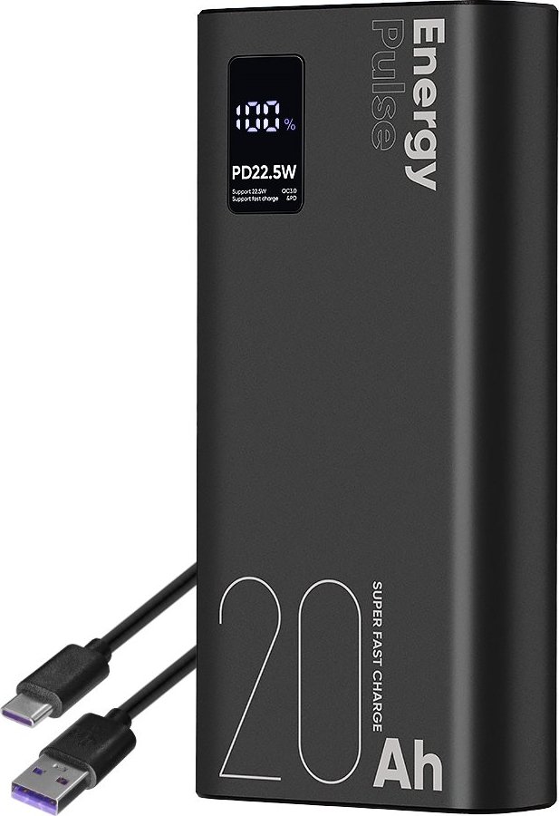 OBAL:ME EnergyPulse Powerbanka 20000mAh 22.5W Black