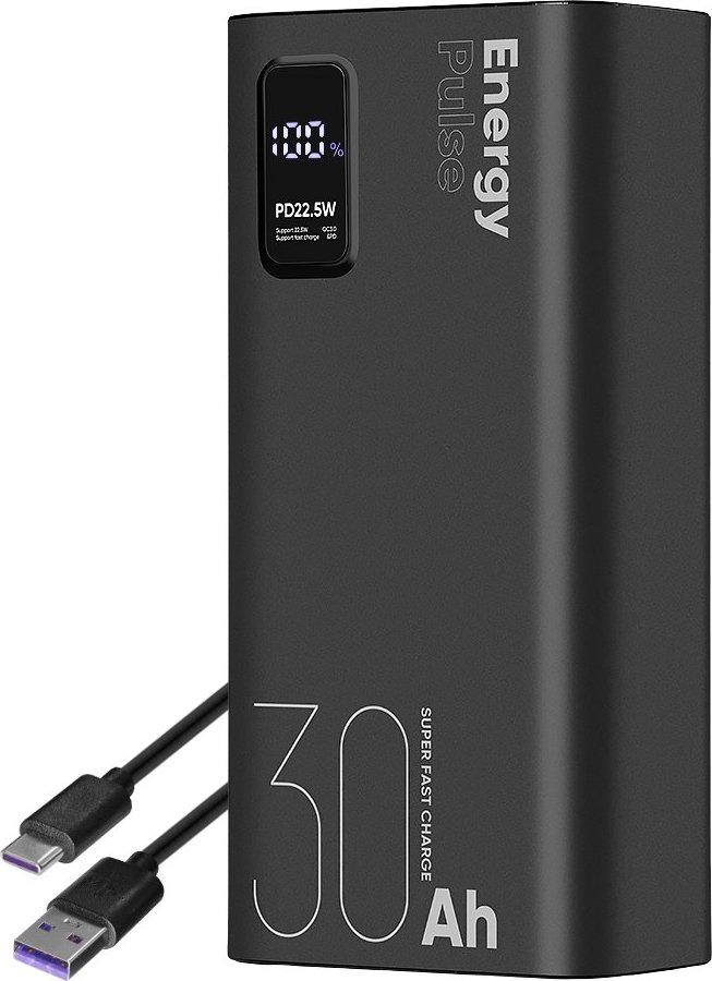 OBAL:ME EnergyPulse Powerbanka 30000mAh 22.5W Black