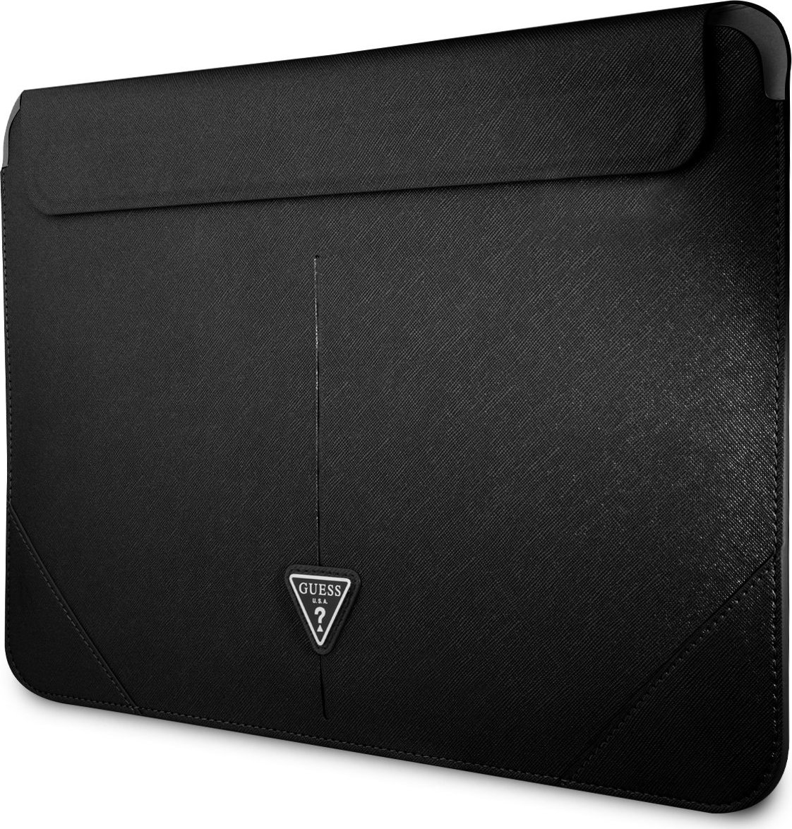 Guess Saffiano Triangle Metal Logo Computer Sleeve 13/14" Black