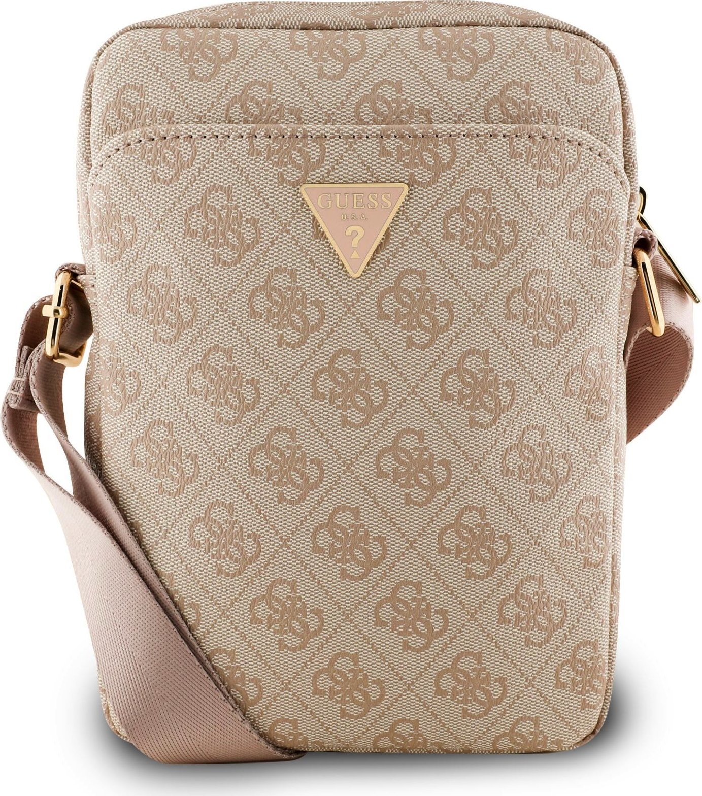 Guess PU 4G Triangle Logo Taška 8" Pink