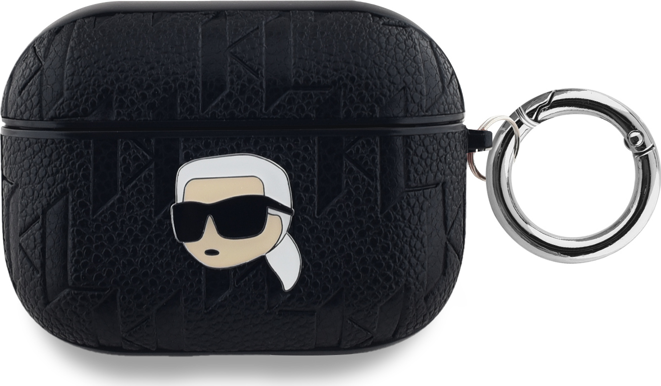 Karl Lagerfeld PU Embossed Karl Head Pouzdro pro AirPods Pro Black