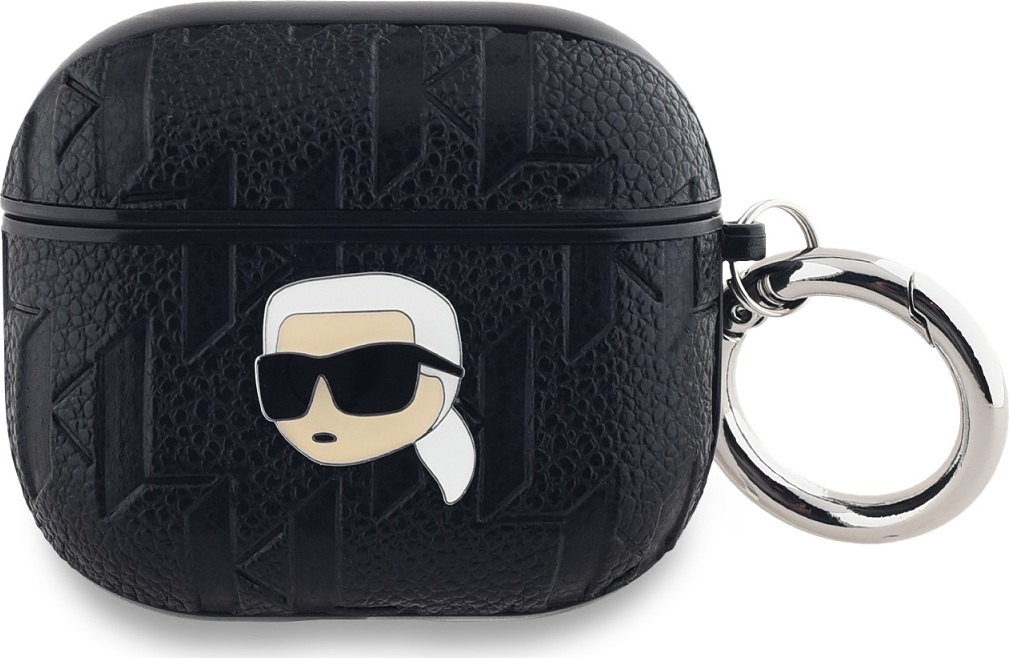 Karl Lagerfeld PU Embossed Karl Head Pouzdro pro AirPods 3 Black