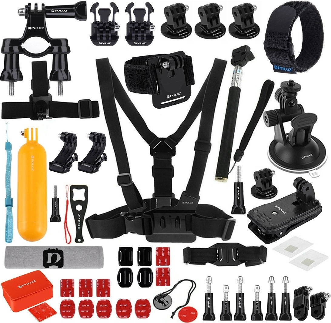 Příslušenství 53v1 Puluz Ultimate Combo Kits pro akční kamery GoPro, Dji Osmo Action PKT16