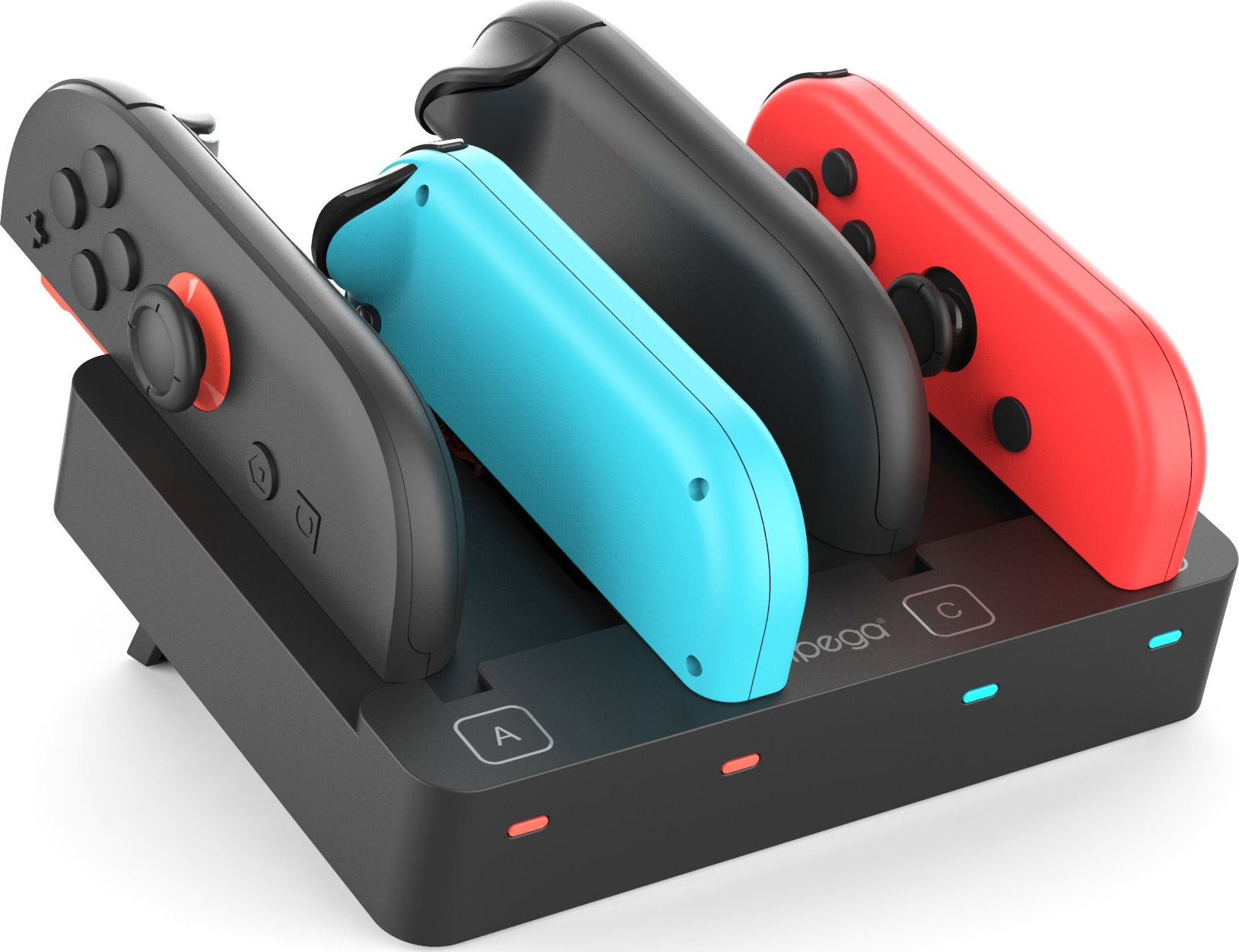 iPega SW2081 Nabíjecí Stanice pro JoyCon Ovladače Nintendo Switch 1/2 Black