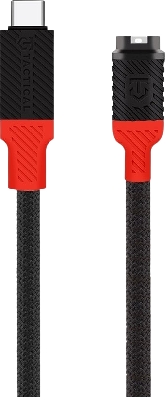 Tactical Recce 3:20 kabel pro Garmin USB-C Black/Red