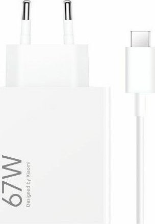 Xiaomi MDY-12-EH USB-A 67W Cestovní Nabíječka + USB-C 6.2A Datový Kabel White