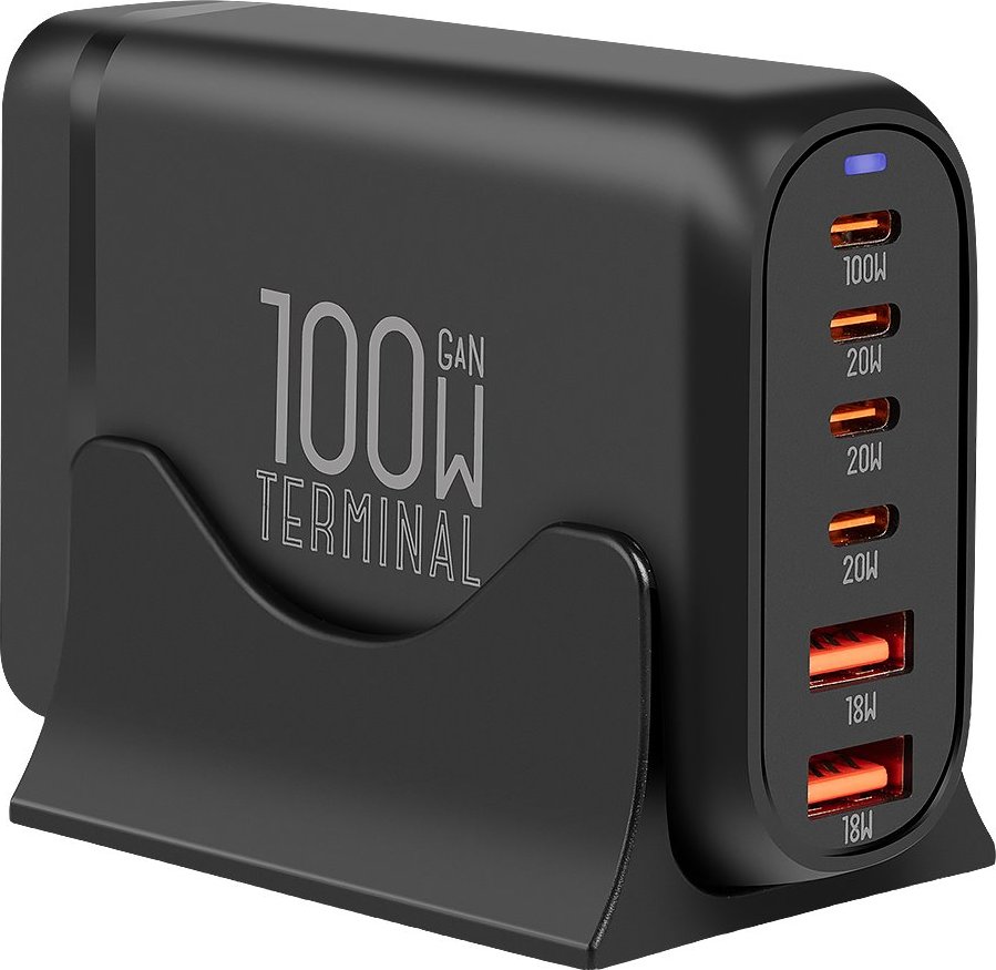 OBAL:ME Terminal GaN Stolní nabíječka 4C2A 100W Black