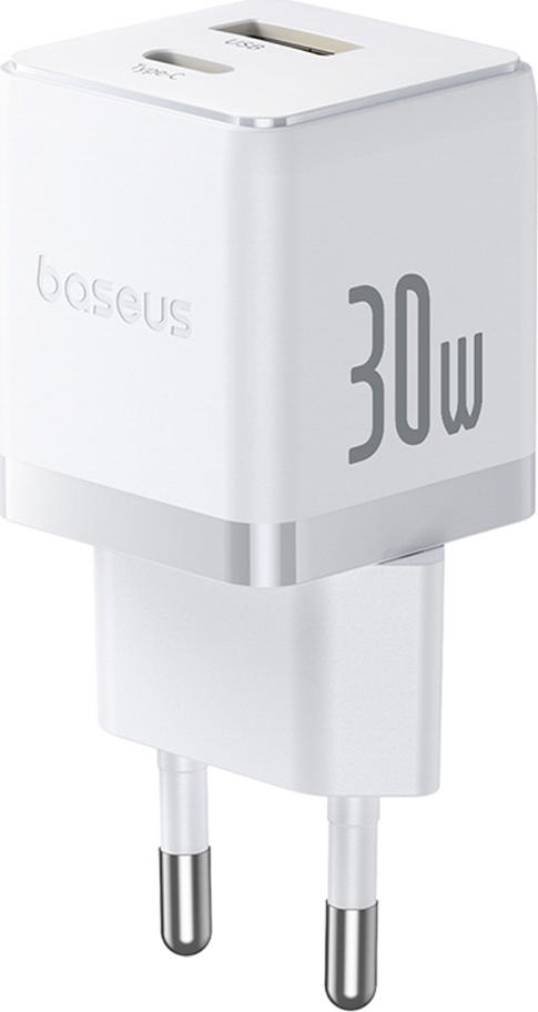 Baseus Palm Fast Nabíječka USB-A + USB-C 30W White