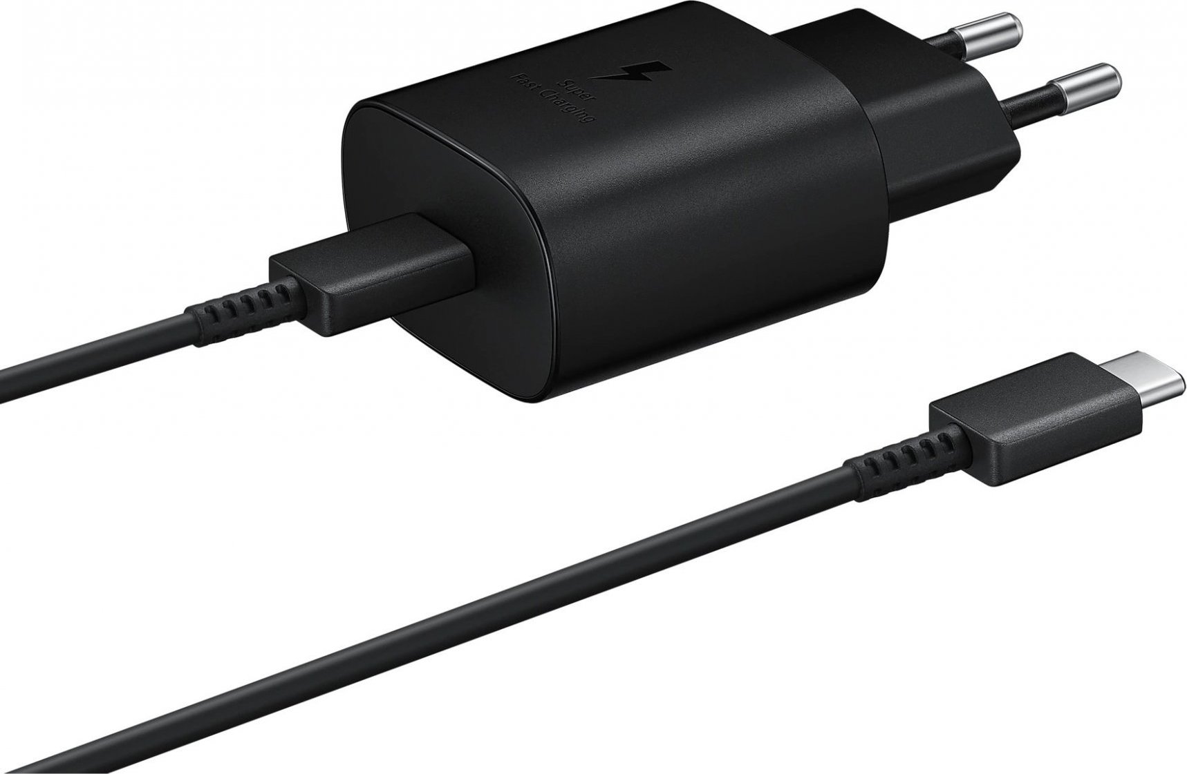 EP-TA800XBE Samsung 25W Cestovní nabíječka + USB-C Datový Kabel Black