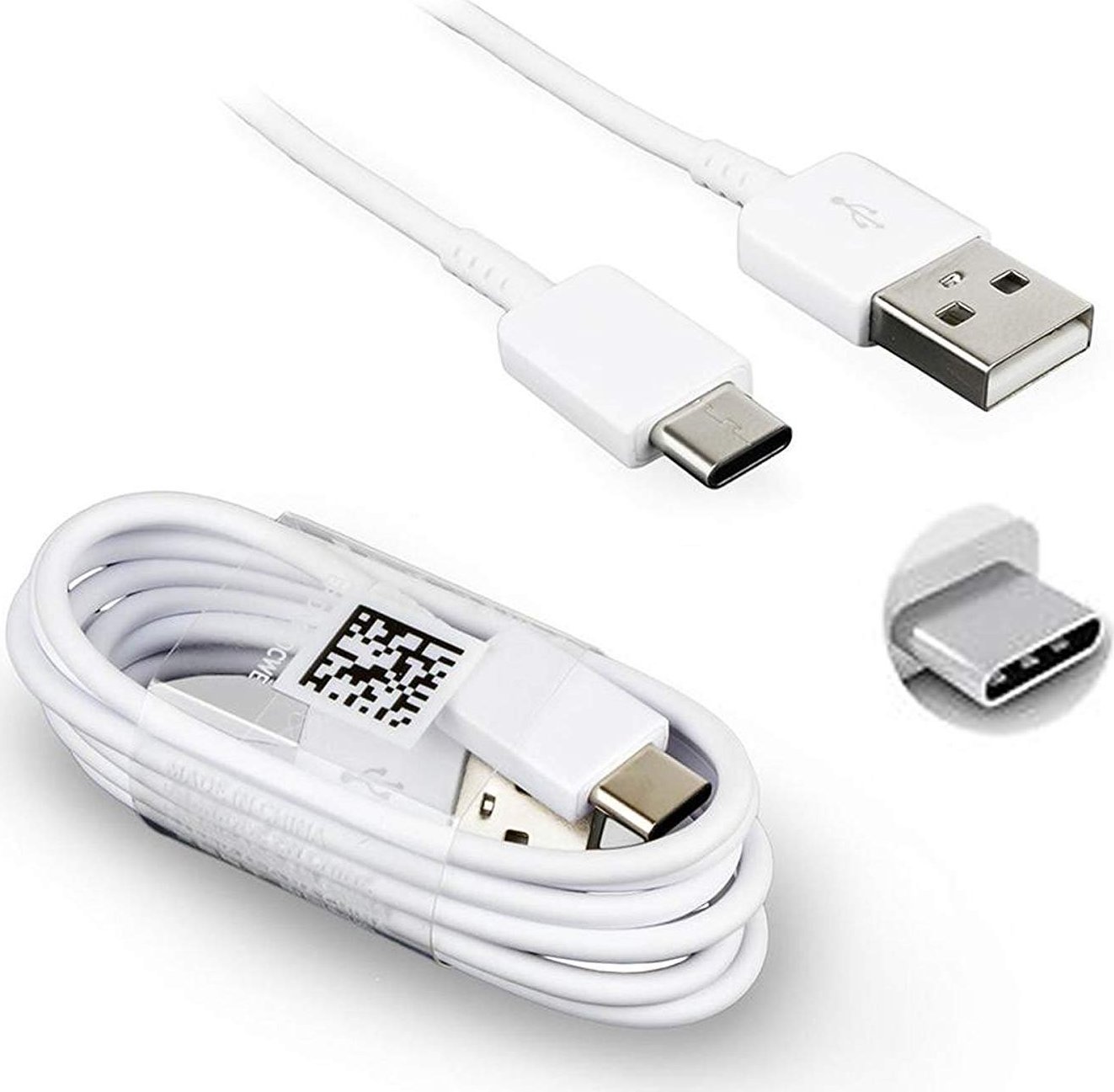 EP-DR140AWE Samsung USB-C Datový Kabel 0.8m White (Bulk)