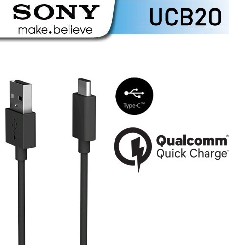 UCB-20 Sony USB-C Datový Kabel 3A 1m Black (Bulk)