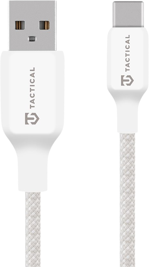Tactical Stitch Thread Cable USB-A/USB-C 1m White