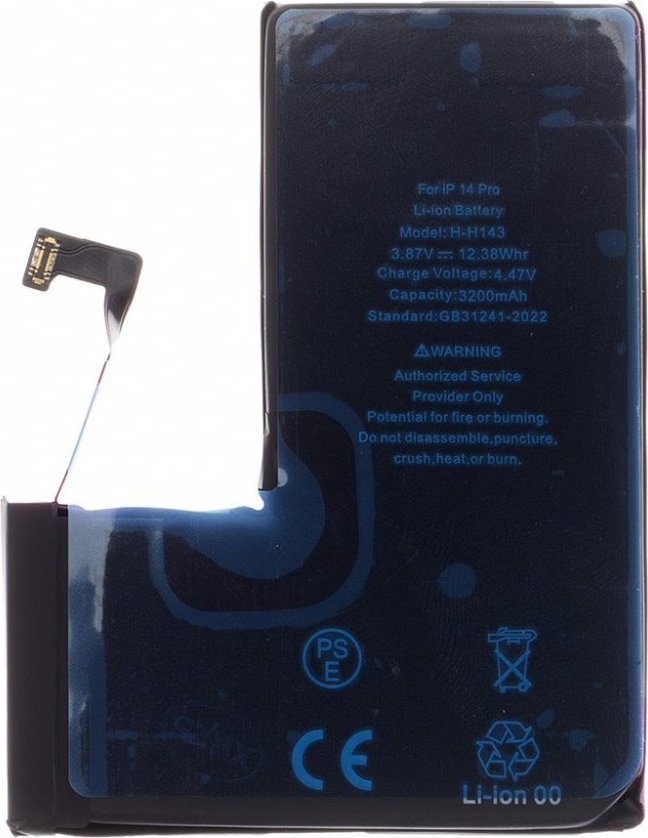 Baterie pro iPhone 14 Pro 3200mAh Li-Ion Resetted (Bulk)