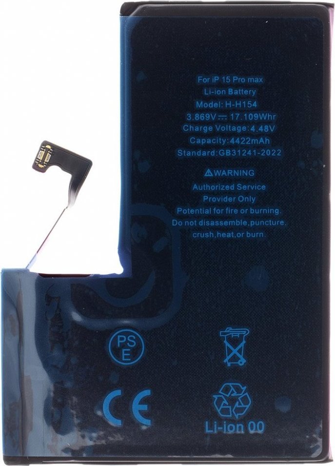 Baterie pro iPhone 15 Pro Max 4422mAh Li-Ion Resetted (Bulk)