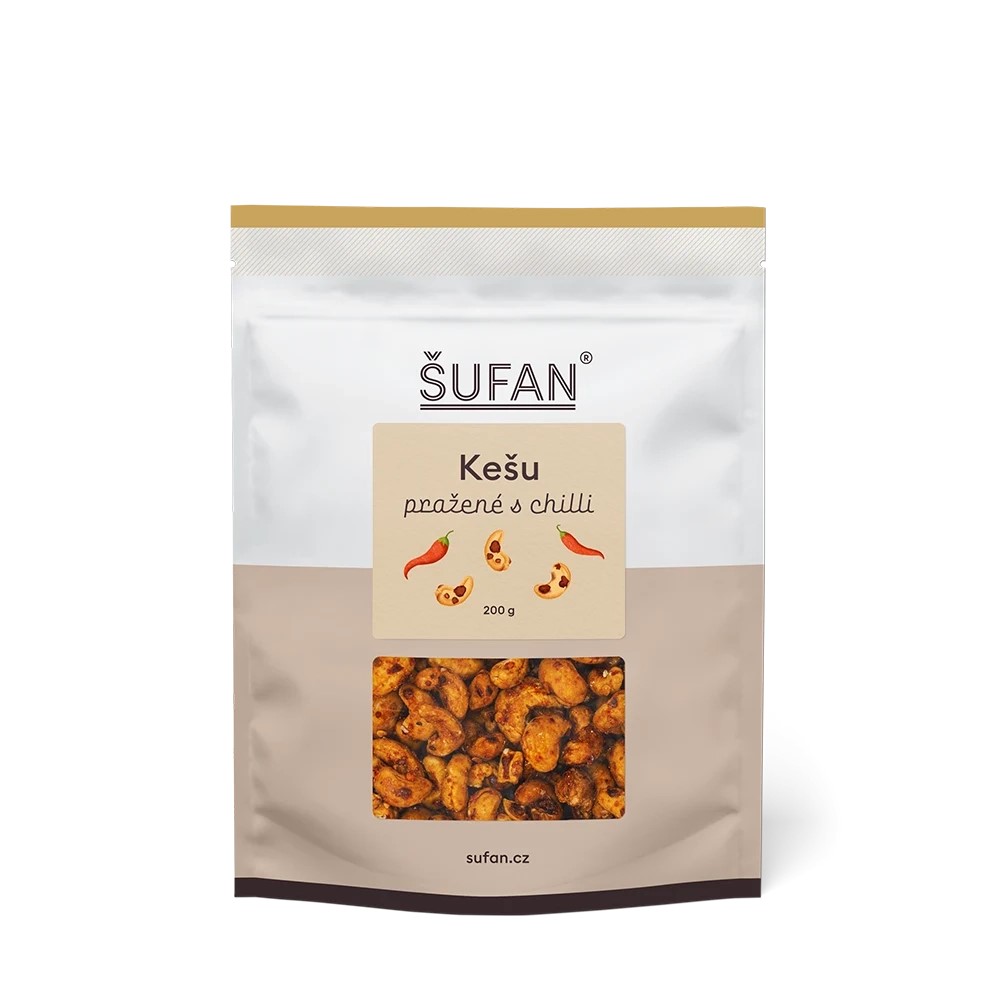 Sladce-pikantní kešu s chilli a panelou W240 - Šufan - 200g