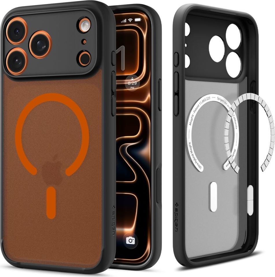 SPIGEN ULTRA HYBRID MAG MAGSAFE IPHONE 17 PRO MAX FROST BLACK/ORANGE