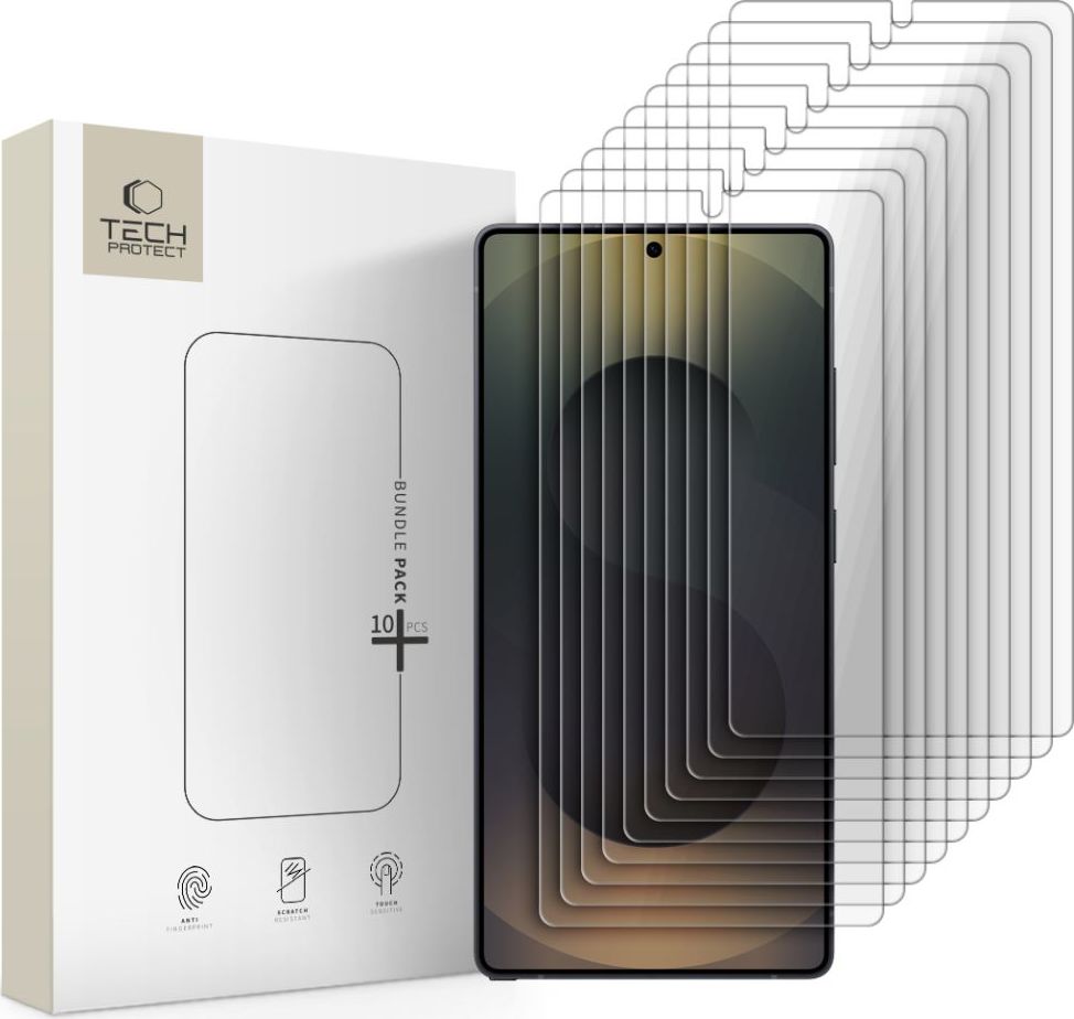 Tvrzené sklo TECH-PROTECT BUNDLE 10-PACK GALAXY S25 ULTRA CLEAR