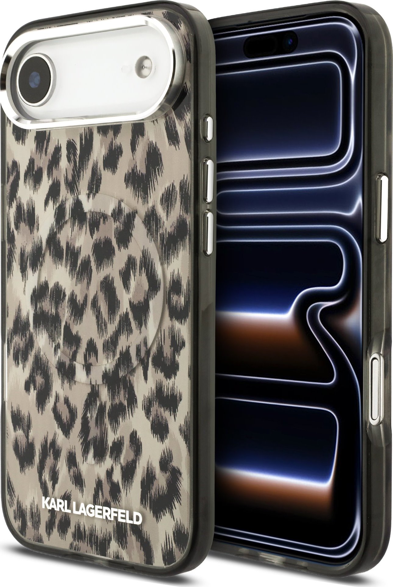 Karl Lagerfeld IML Leopard MagSafe Zadní Kryt pro iPhone Air Brown