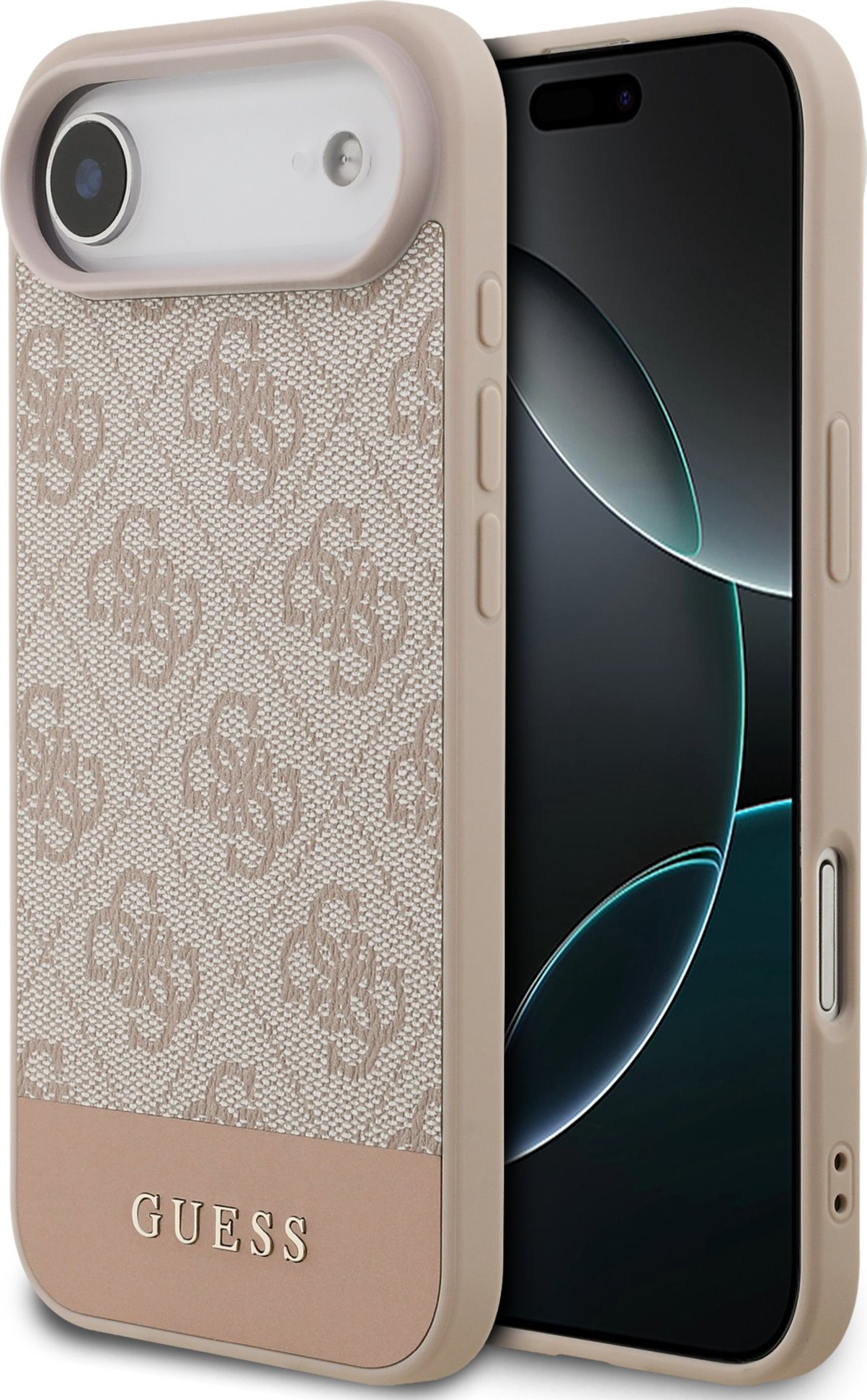 Guess PU 4G Stripe Zadní Kryt pro iPhone Air Pink