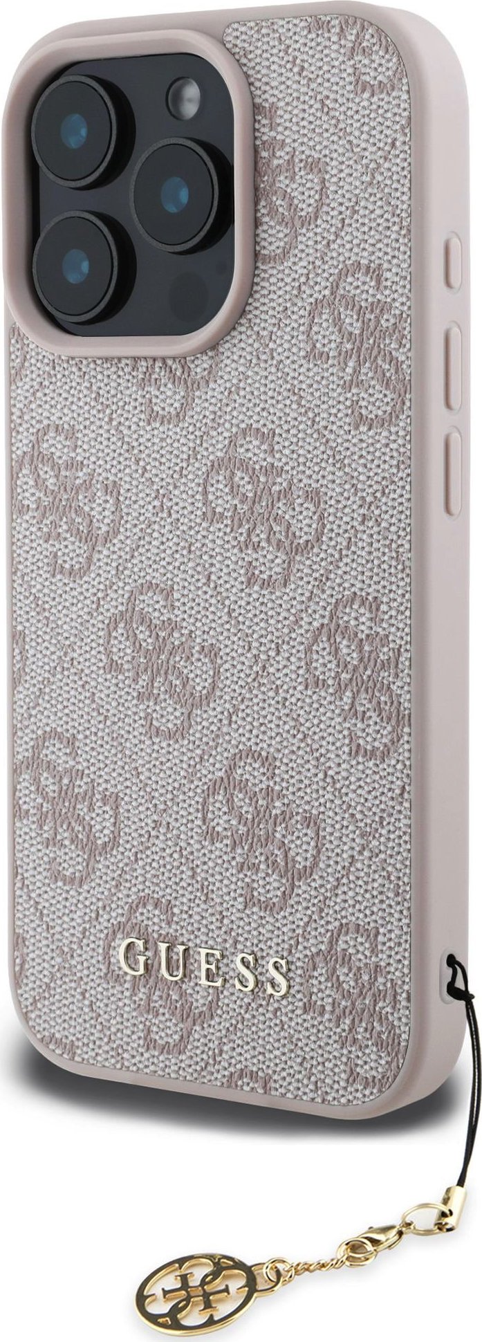 Guess 4G Charm Zadní Kryt pro iPhone 16 Pro Max Tone on Tone Pink