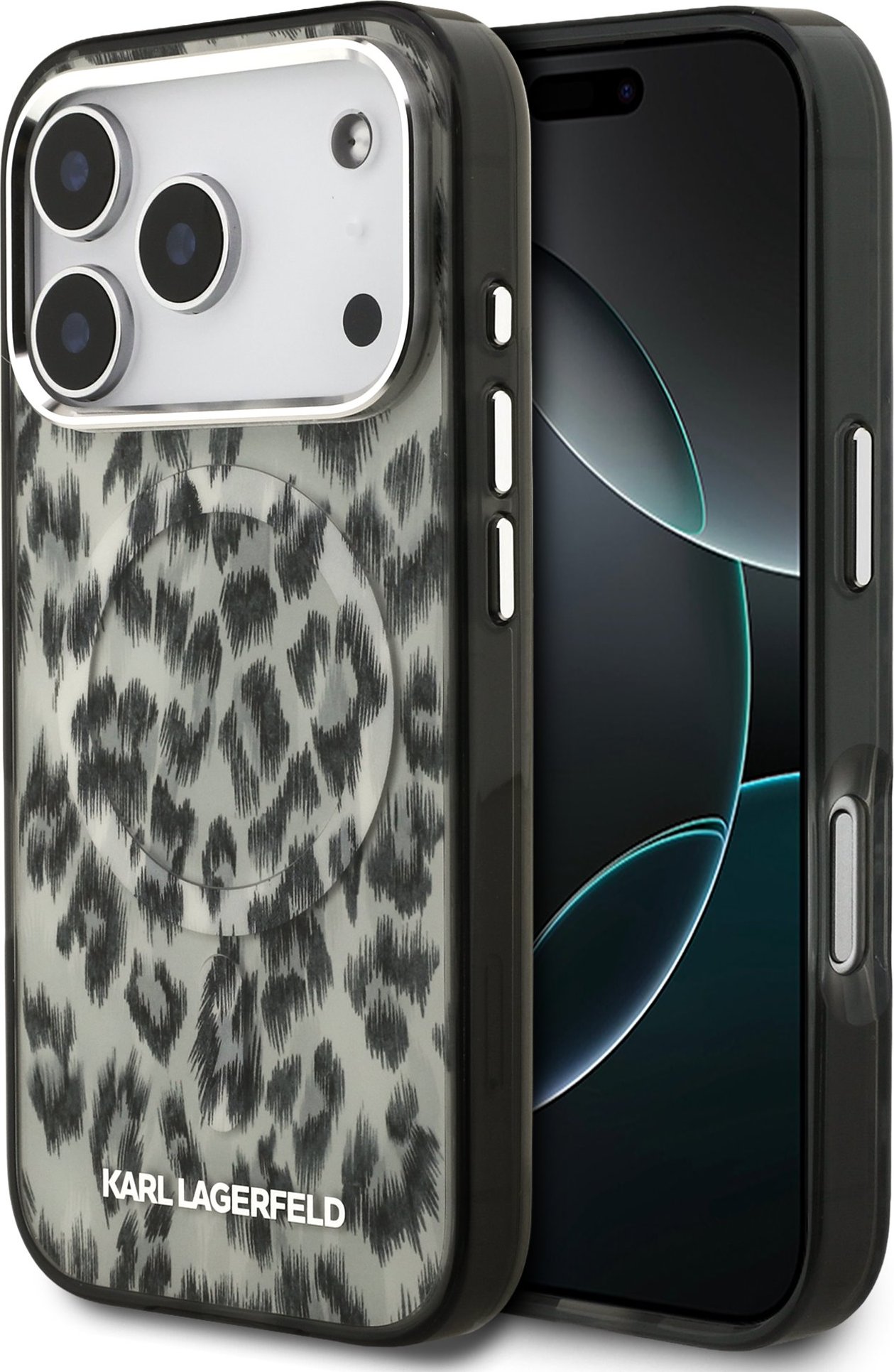 Karl Lagerfeld IML Leopard MagSafe Zadní Kryt pro iPhone 17 Pro Brown