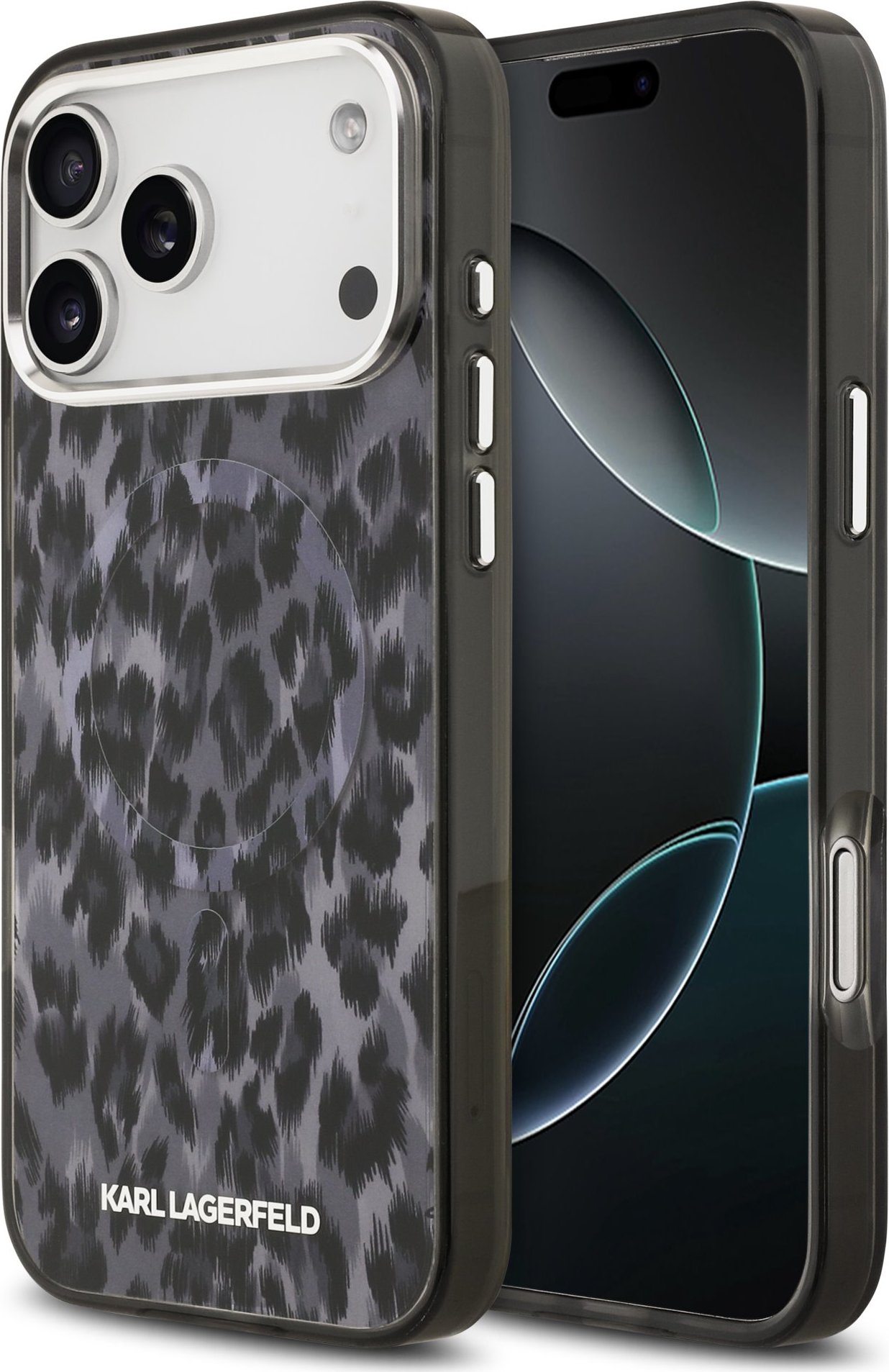 Karl Lagerfeld IML Leopard MagSafe Zadní Kryt pro iPhone 17 Pro Max Grey
