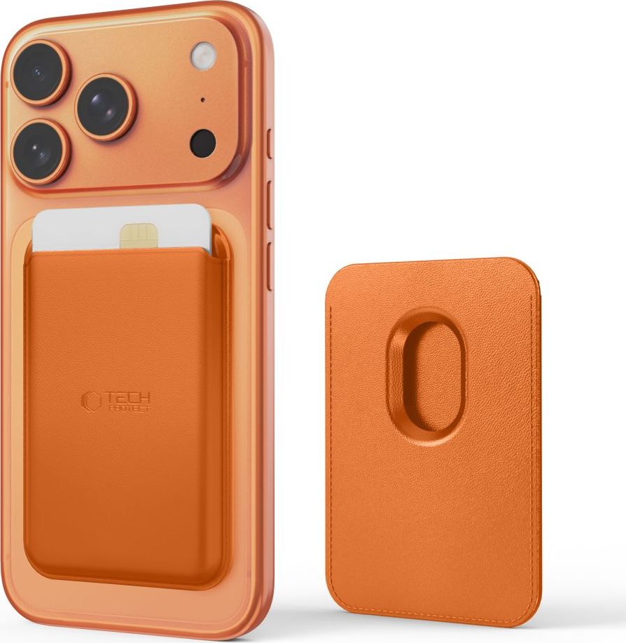 TECH-PROTECT MAGWALLET MAGSAFE UNIVERSAL MAGNETIC CARD HOLDER ORANGE