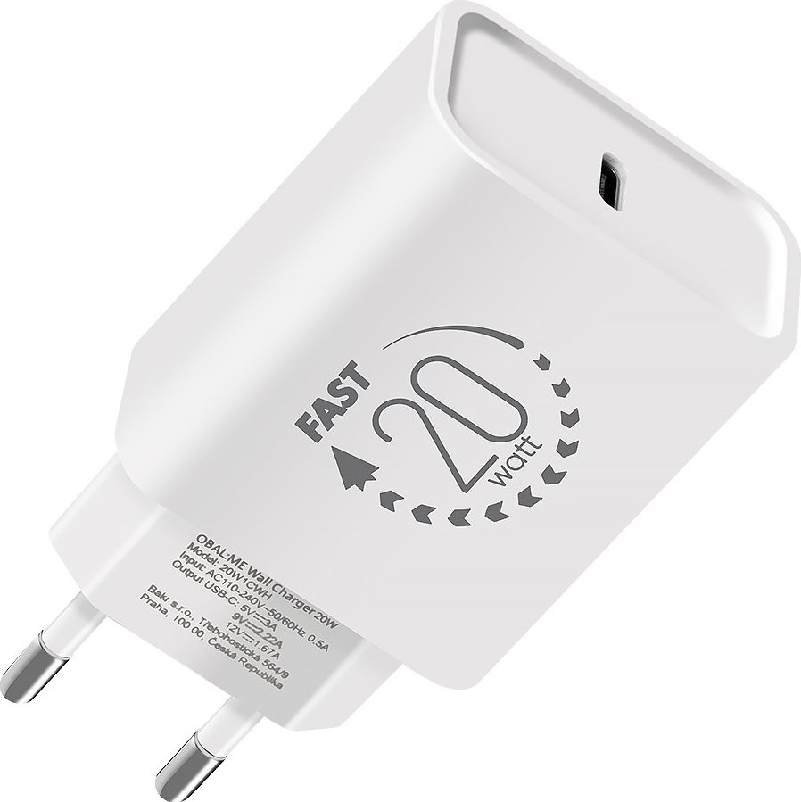 OBAL:ME Cestovní Nabíječka USB-C 20W White