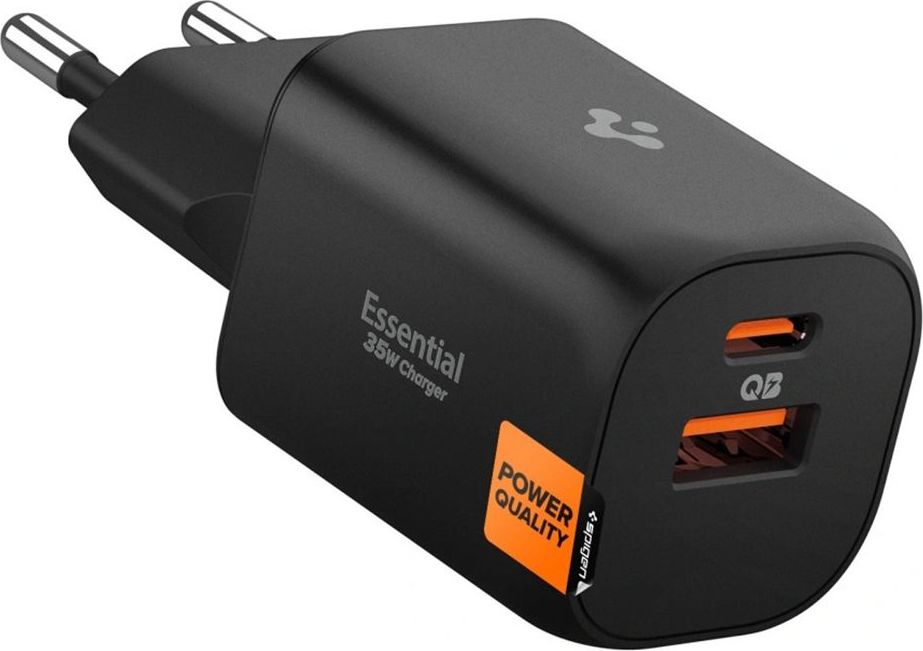 SPIGEN ESSENTIAL EE352EU 2-PORT NETWORK CHARGER 35W BLACK