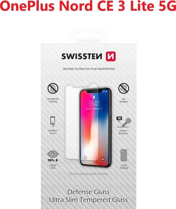 OCHRANNÉ TEMPEROVANÉ SKLO SWISSTEN PRO ONEPLUS NORD CE 3 LITE 5G RE 2,5D