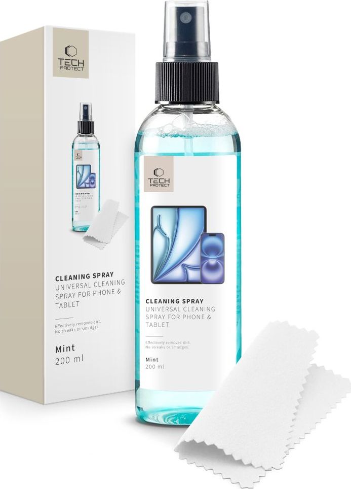 Levně TECH-PROTECT Čistící sprej na displeje pro telefony, tablety a notebooky 200ML EKO MINT