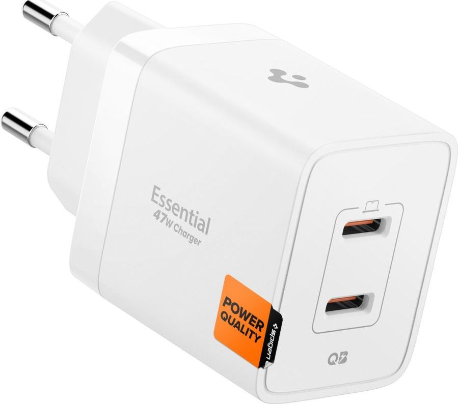 SPIGEN ESSENTIAL EE472EU 2-PORT NETWORK CHARGER 47W WHITE