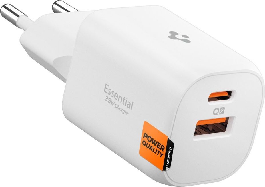 SPIGEN ESSENTIAL EE352EU 2-PORT NETWORK CHARGER 35W WHITE