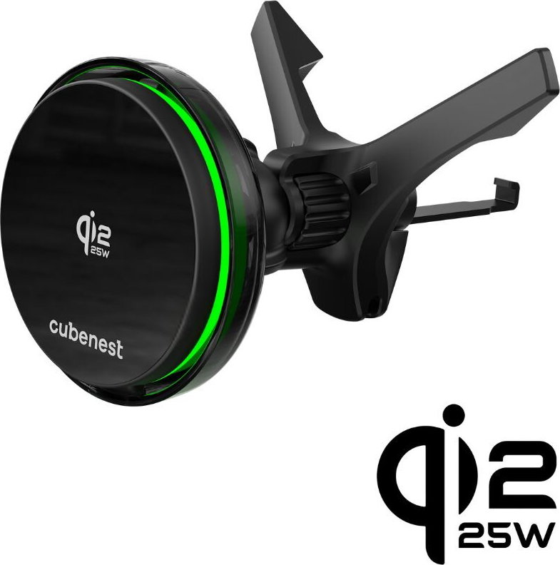 CubeNest SQ1C3 Qi2.2 MagSafe chladicí bezdrátová nabíječka do ventilace 25 W