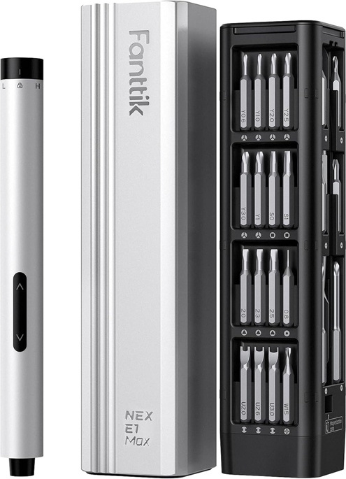 Sada elektrických šroubováků Fanttik E1 Max 3,7 V (stříbrná)