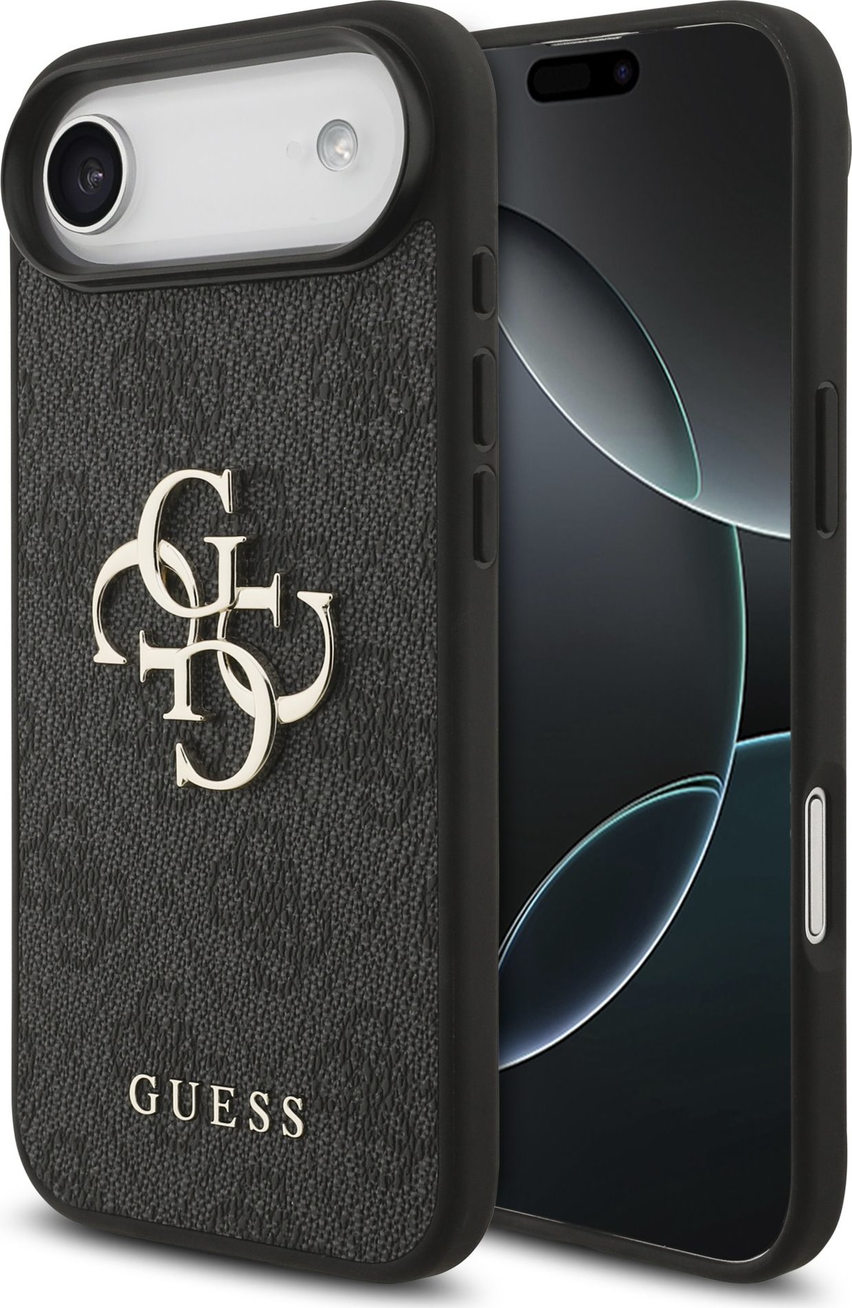 Guess PU 4G Metal Logo Zadní Kryt pro iPhone Air Grey