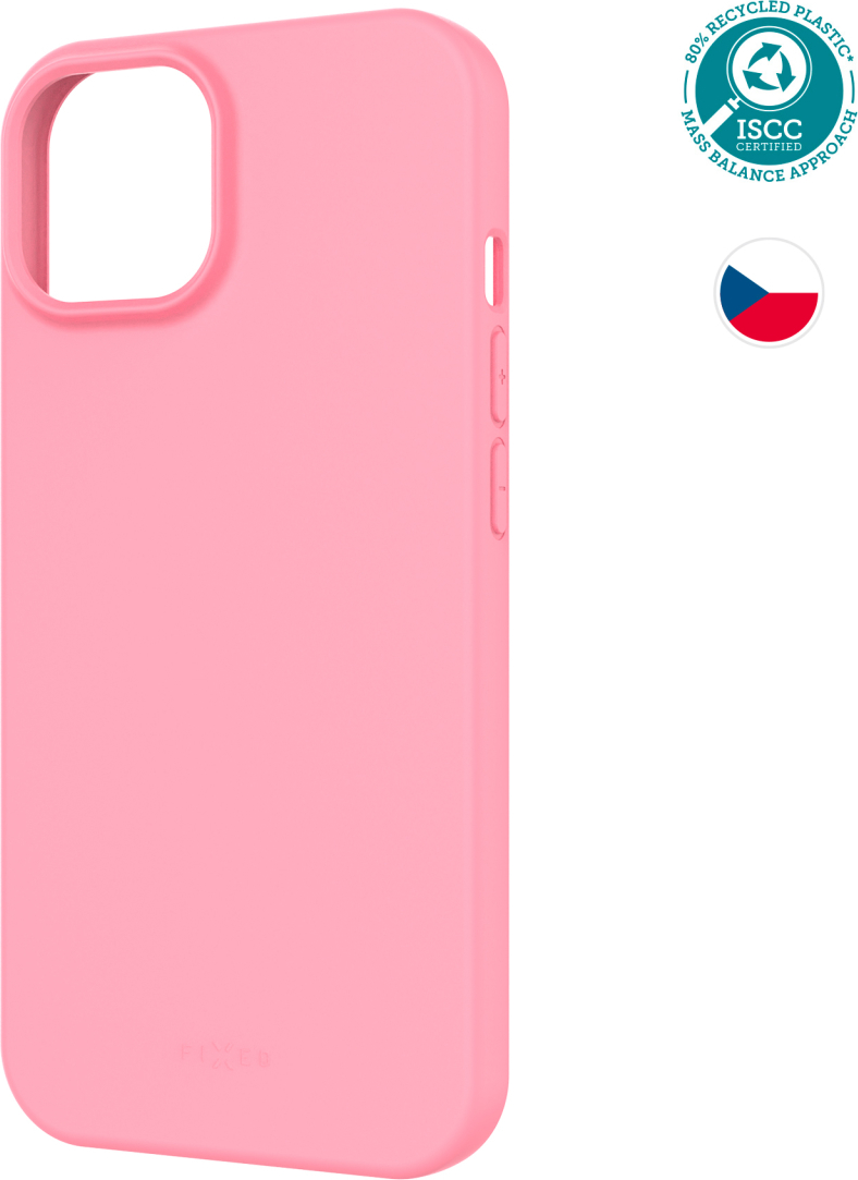 TPU gelový kryt FIXED ReStory pro Apple iPhone 15, růžový