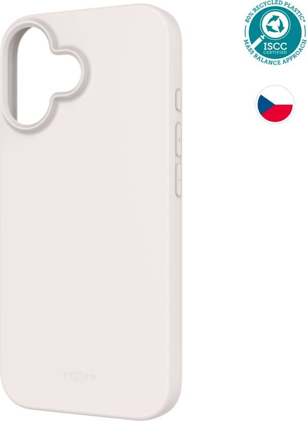 TPU gelový kryt FIXED ReStory pro Apple iPhone 16, šedý