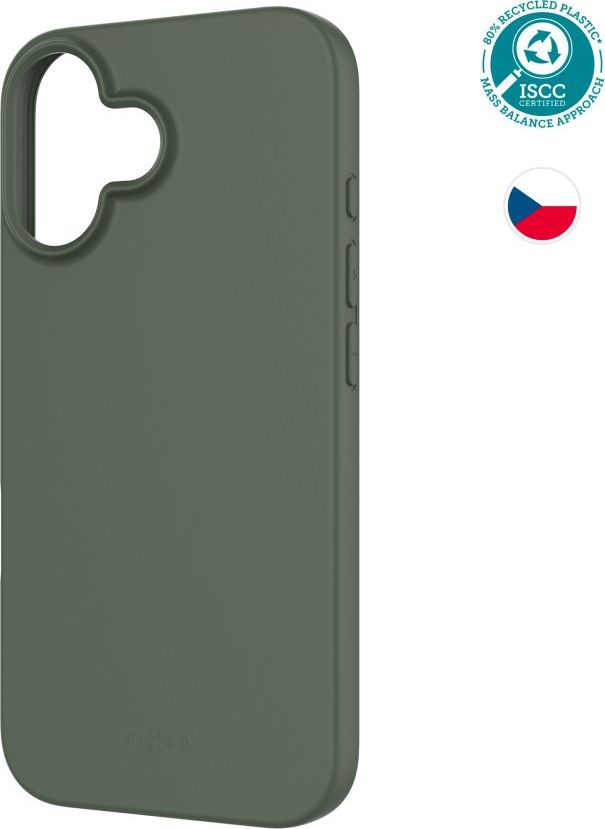 TPU gelový kryt FIXED ReStory pro Apple iPhone 16, zelený