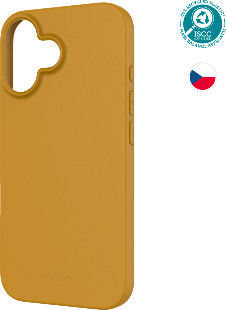TPU gelový kryt FIXED ReStory pro Apple iPhone 16, zlatý