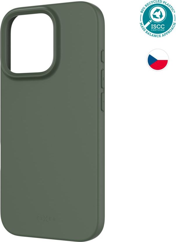 TPU gelový kryt FIXED ReStory pro Apple iPhone 16 Pro, zelený