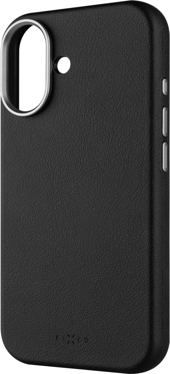 Kryt FIXED MagLeather pro Apple iPhone 17, z veganské kůže s podporou MagSafe, černý