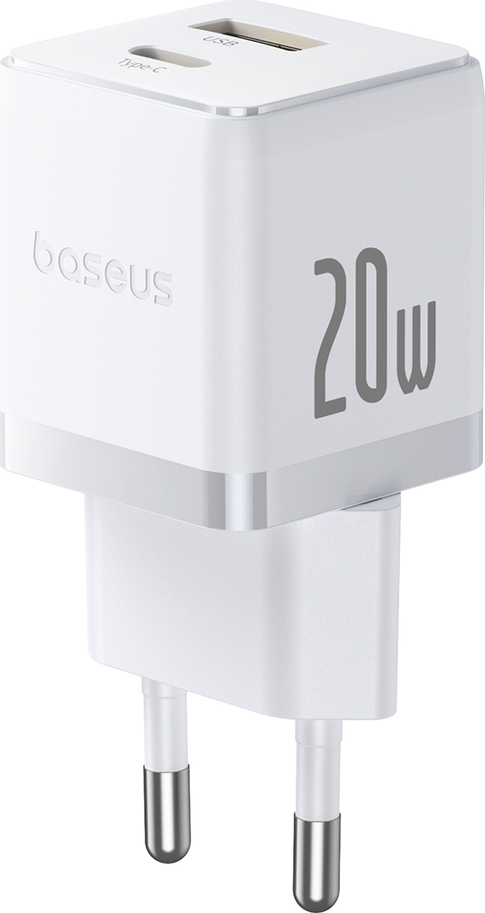 Baseus Palm Fast Nabíječka USB-A + USB-C 20W White