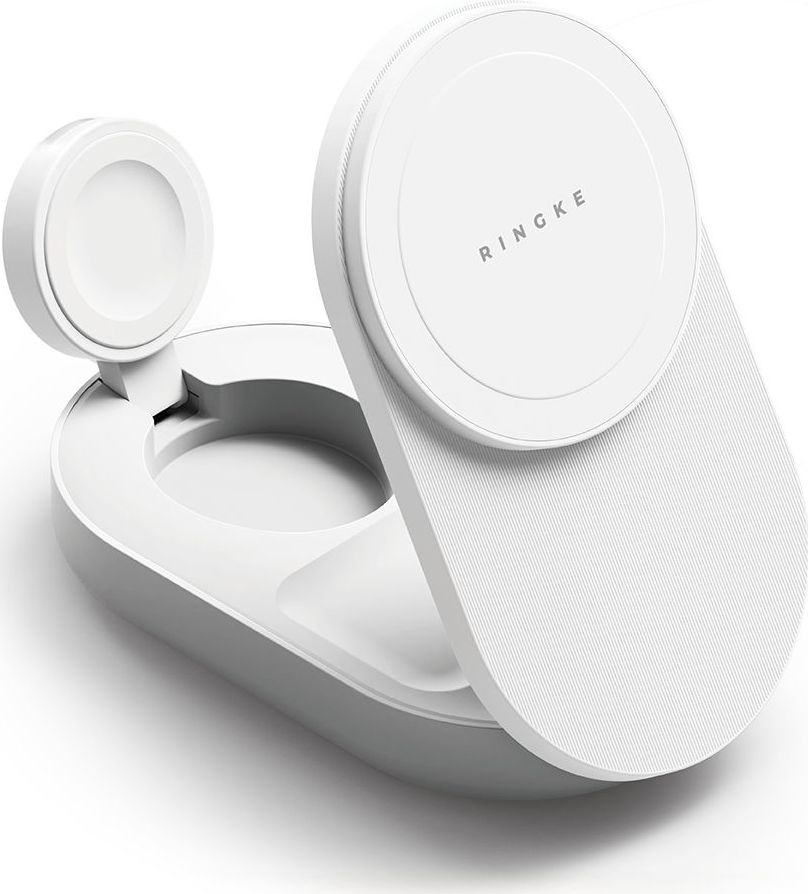 RINGKE Qi2.2 25W 3IN1 magnetická MagSafe bezdrátová skládací nabíječka, bílá