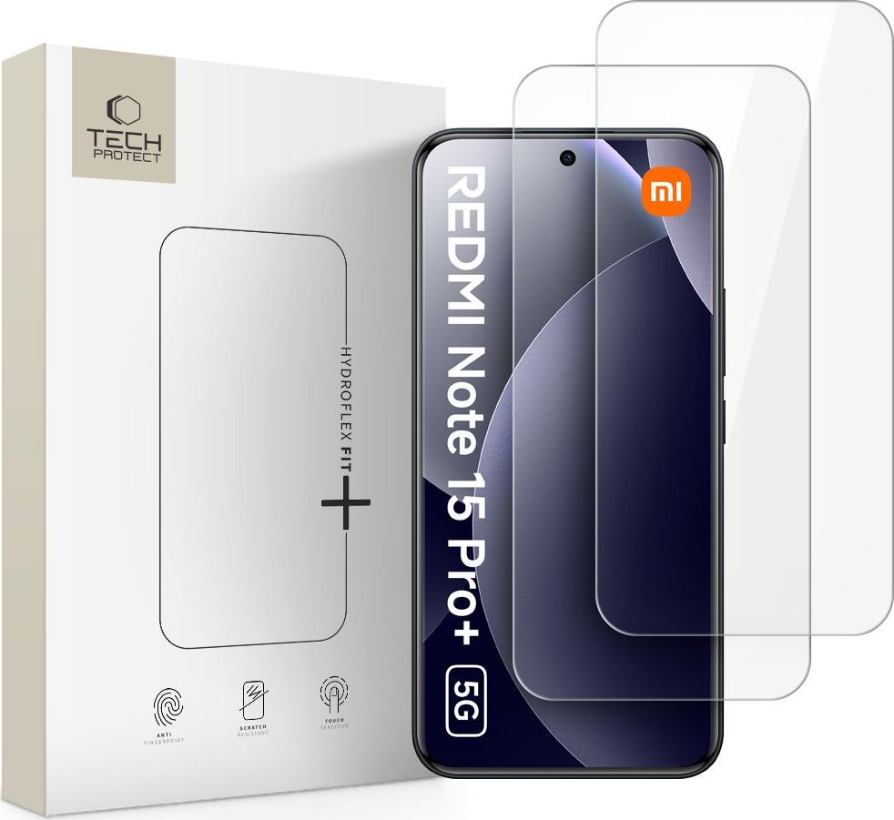 Hydrogelová fólie TECH-PROTECT HYDROFLEX FIT+ 2-PACK XIAOMI POCO M8 PRO / REDMI NOTE 15 PRO+ PLUS 5G CLEAR