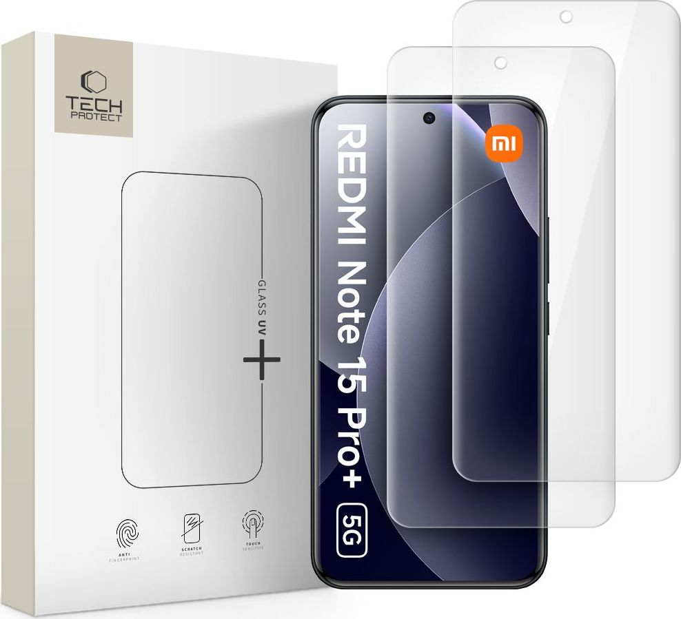 Tvrzené sklo TECH-PROTECT GLASS UV+ 2-PACK XIAOMI POCO M8 PRO / REDMI NOTE 15 PRO+ PLUS 5G CLEAR