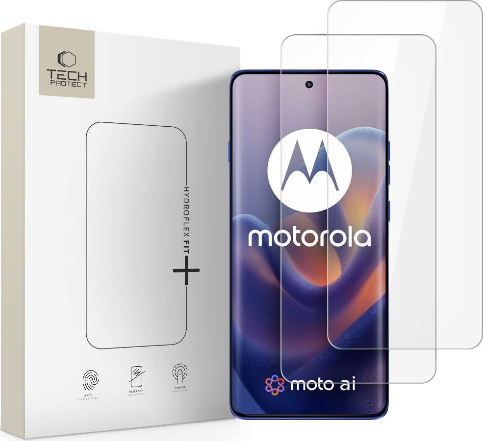 Hydrogelová fólie TECH-PROTECT HYDROFLEX FIT+ 2-PACK MOTOROLA EDGE 60 / 60 PRO / 60 FUSION CLEAR