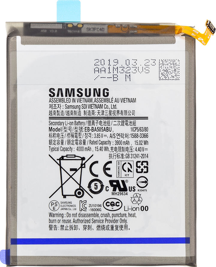 EB-BA505ABU Samsung Baterie Li-Ion 4000mAh (Service pack)