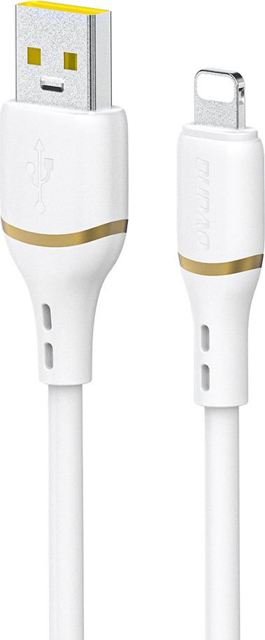 Dudao L25L USB-A - Lightning kabel 1m 30W s měkkým silikonovým opletením - bílý